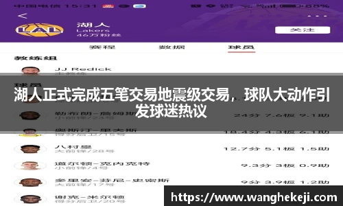 湖人正式完成五笔交易地震级交易，球队大动作引发球迷热议